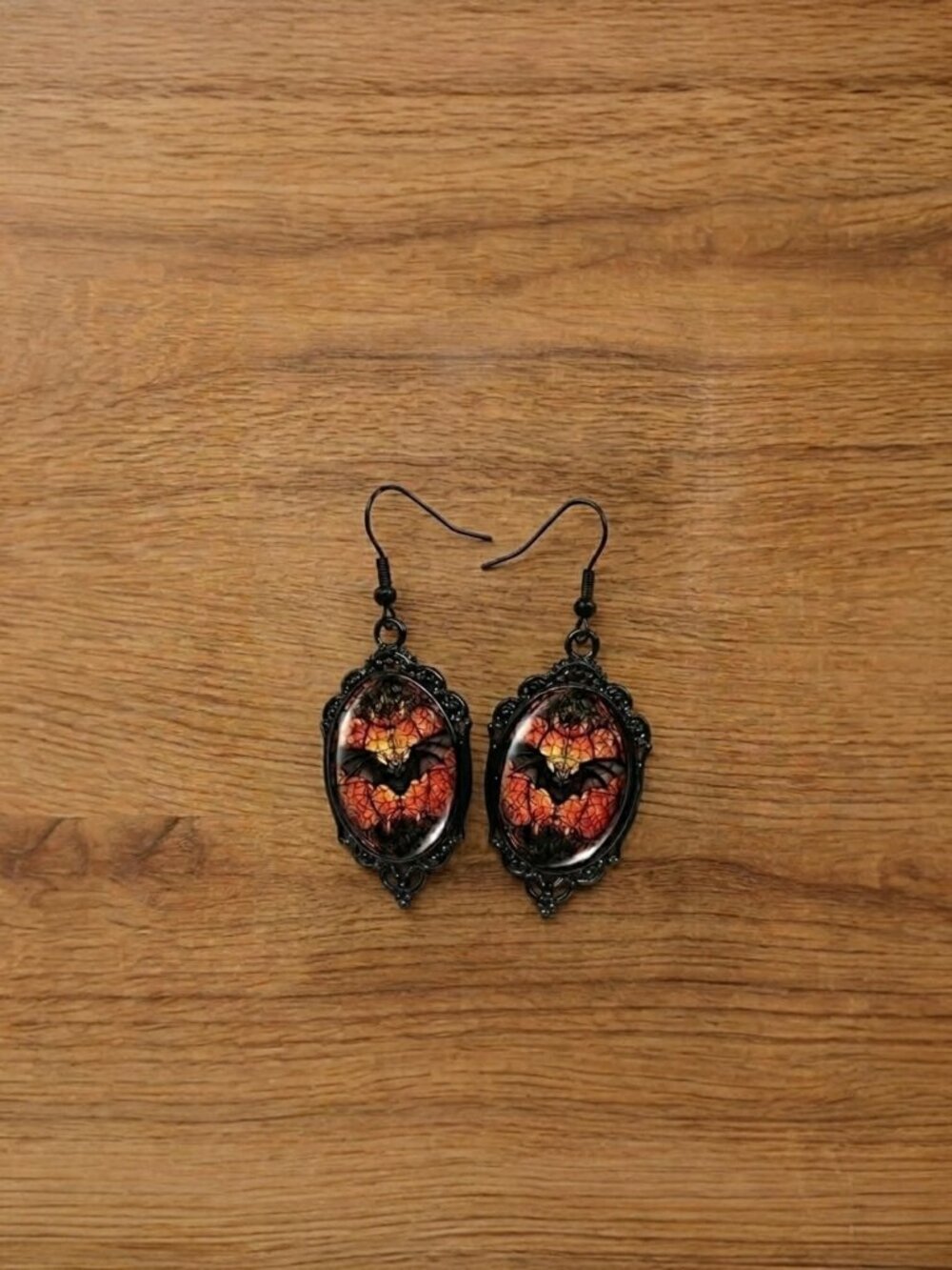 NEW Black Bats Earrings Novelty Gothic Jewelry Spooky Cute Dangle Drop Earrings